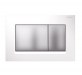 Sigma30 Flush Button- White/Matt Chrome Buttons/Matt Chrome Trim