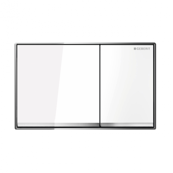 Sigma60 Flush Button- White Glass