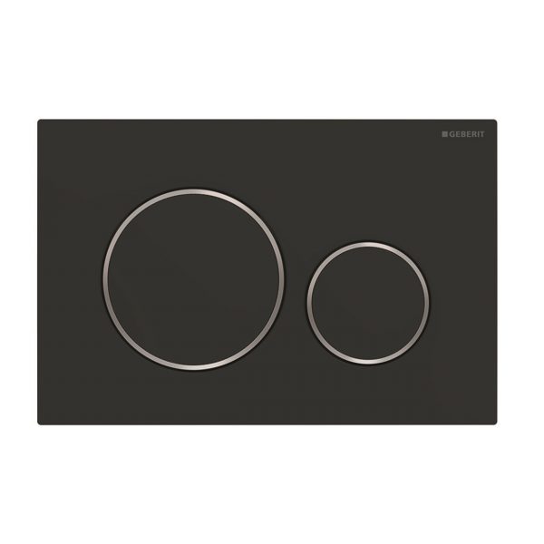 Sigma20 Flush Button- Matt Black/Chrome Trim